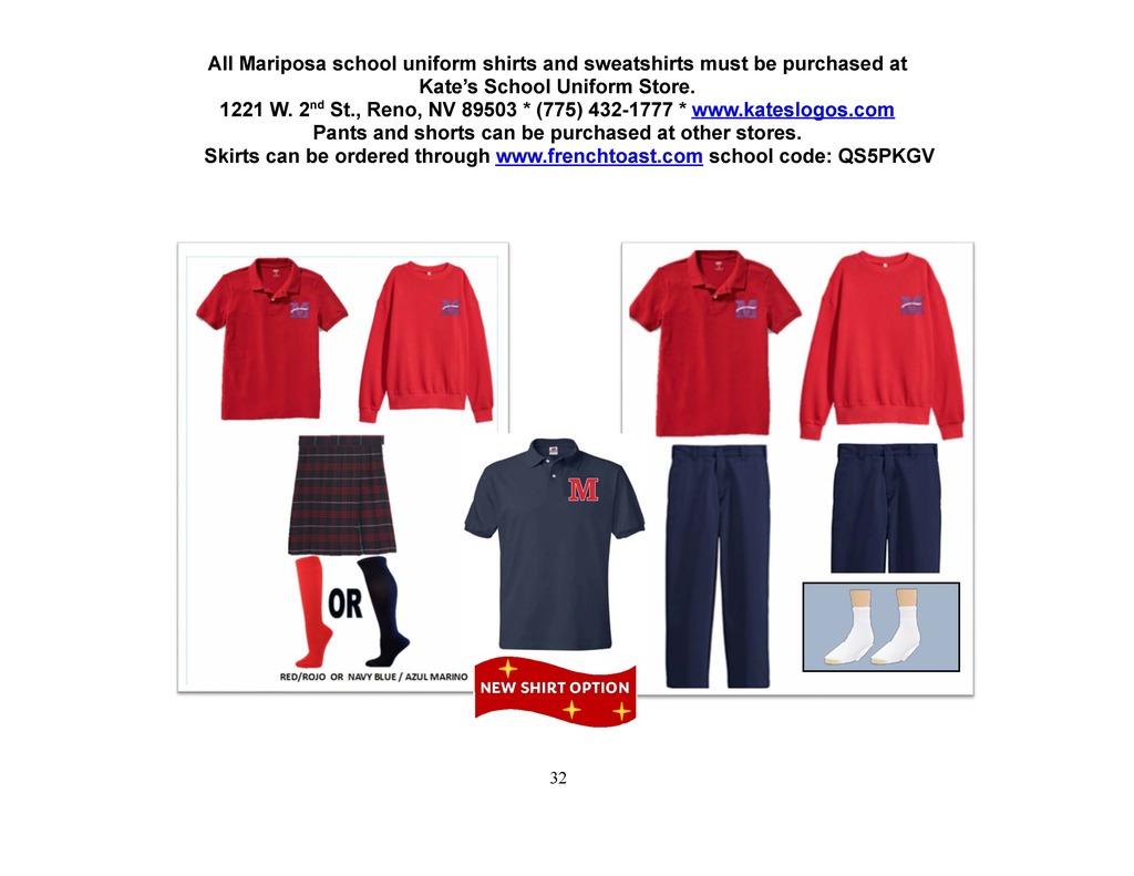 New School Uniform Shirt Option